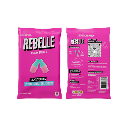 Bouteilles rose et bleu sans sucres