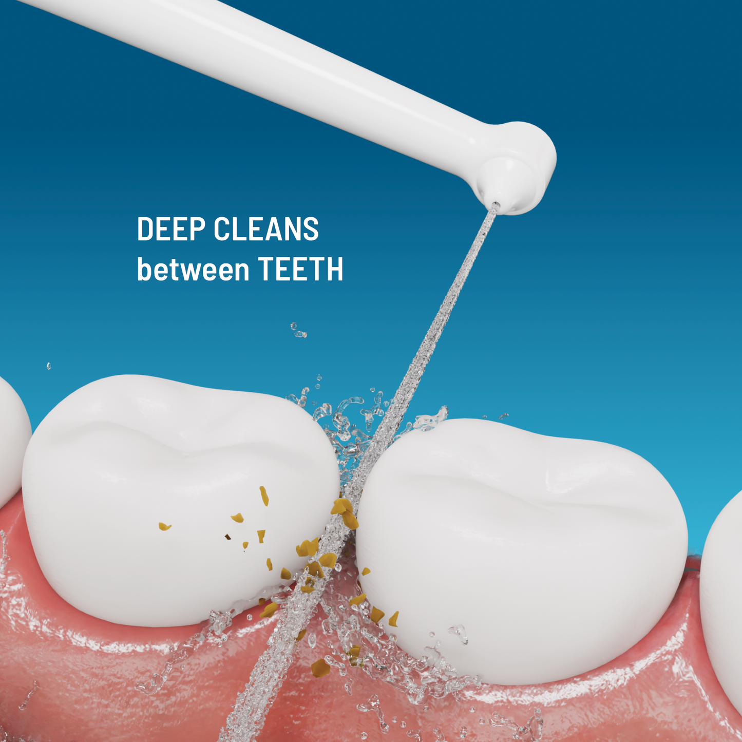 Brosse à dents 3-en-1 : brossage, jet interdentaire, détartrage
