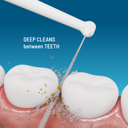 Brosse à dents 3-en-1 : brossage, jet interdentaire, détartrage