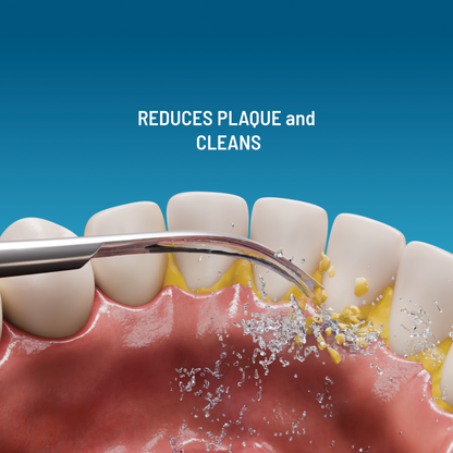 Brosse à dents 3-en-1 : brossage, jet interdentaire, détartrage