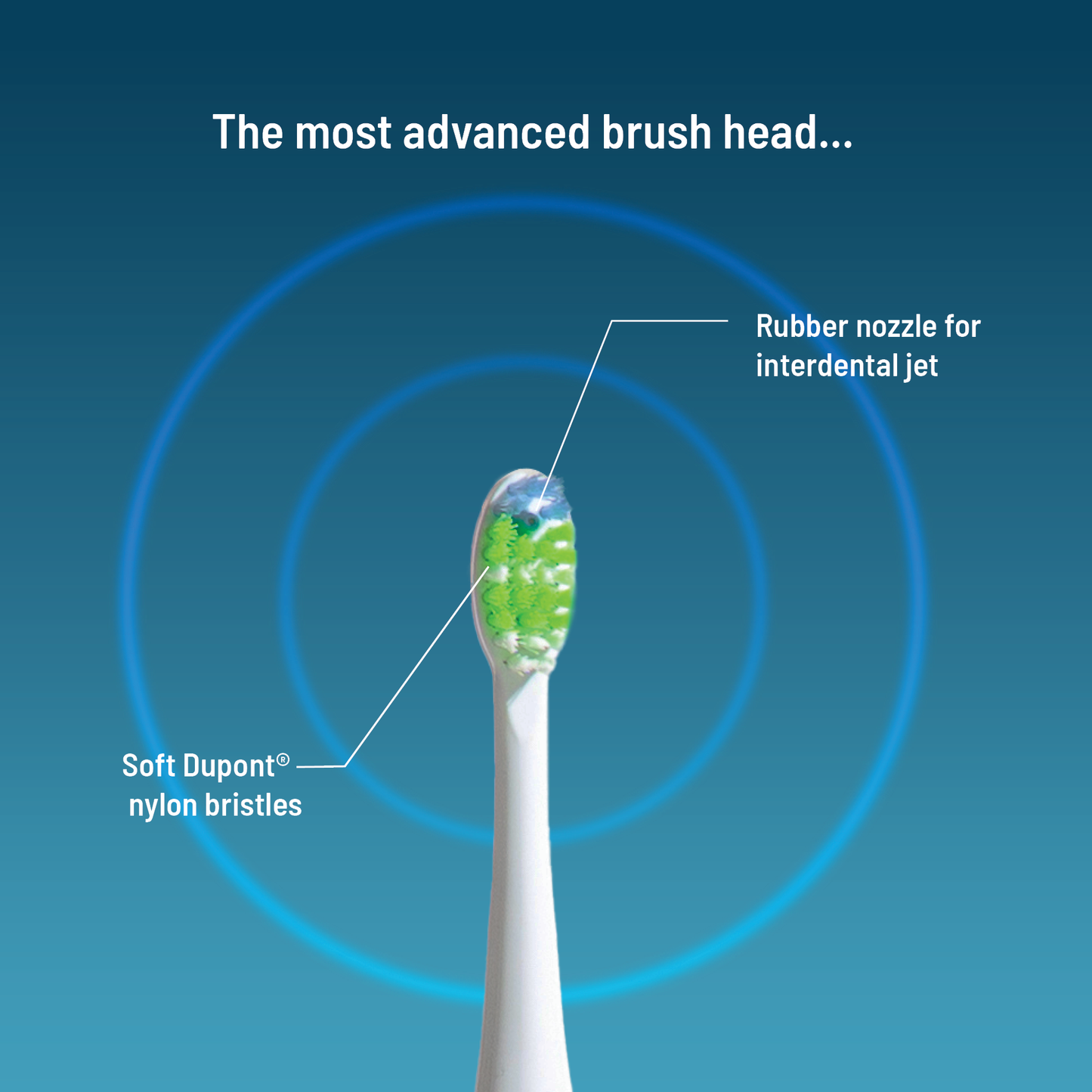 Brosse à dents 3-en-1 : brossage, jet interdentaire, détartrage